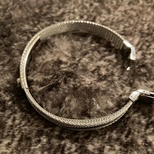 Buckle Clasp Silver Bracelet